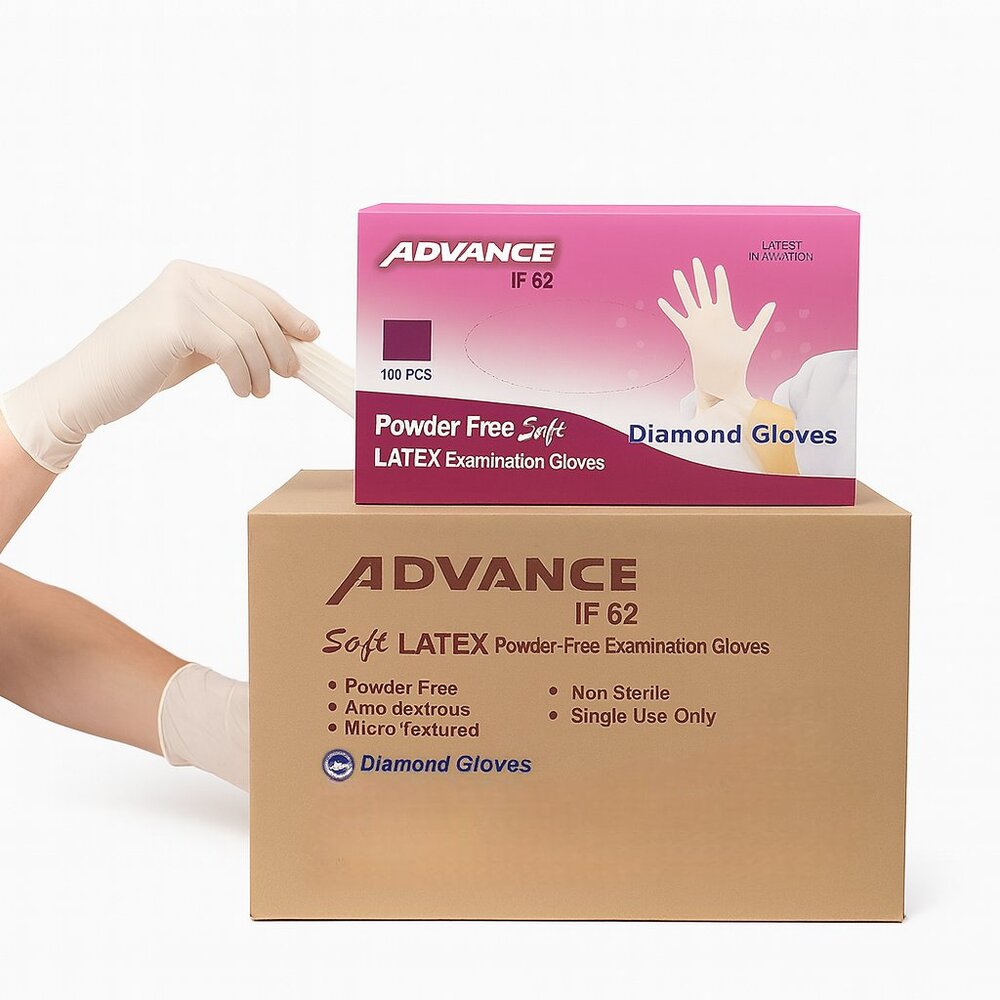 Latex Powder-Free Exam Gloves All Sizes Disposable Textured 1000pcs White